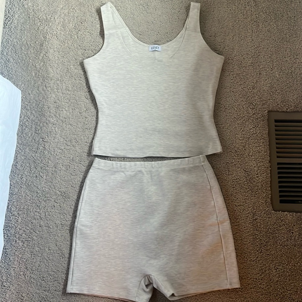 LESET Bike shorts and top set
